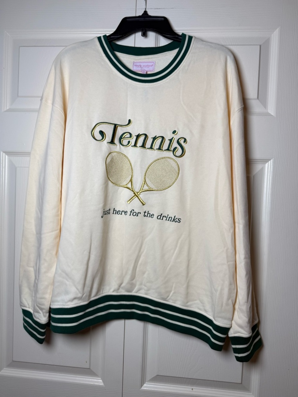 Simply Southern Tennis Varsity‎ Crew Sweatshirt